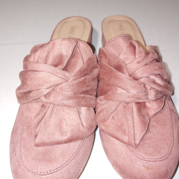 _Chase + Chloe Bow Mules Size 9 Blush Pink - Picture 4 of 10